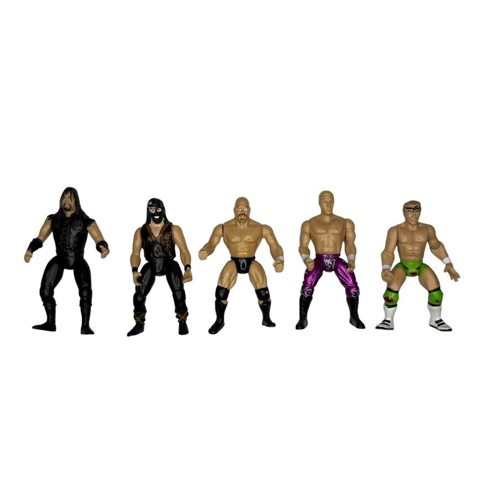 90's Stone Cold Steve Austin Mankind Undertaker HHH Billy Gunn Lot of 5 Figures